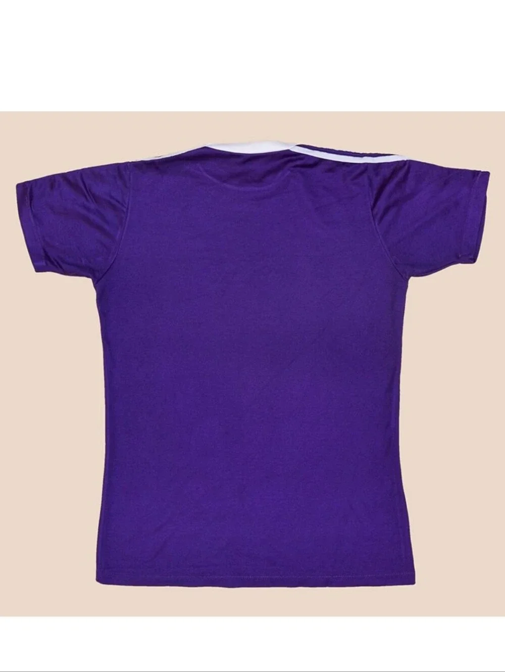 adidas Vintage Style Purple Short Sleeve Trefoil Tee with White Stripes NWT XS